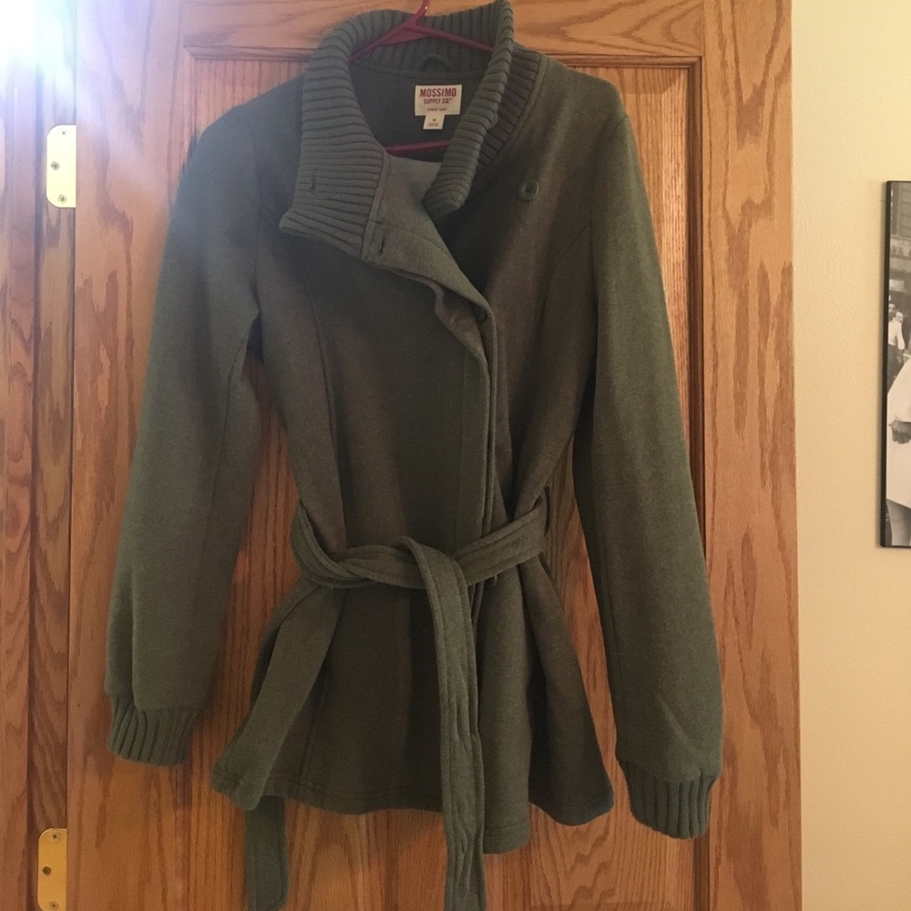 Green Comfy Fall Sweater Coat